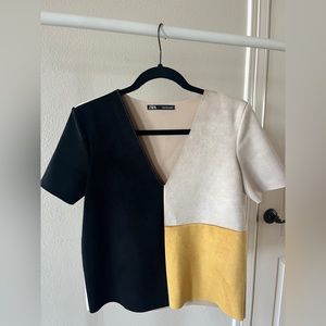 Zara color block top Small